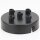 Lampen-Baldachin 100x25mm Metall schwarz mit Zugentlaster Kunststoff für 5 Lampenpendel