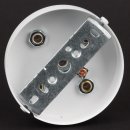 Lampen Metall Baldachin 100x25mm weiss f&uuml;r 5 Lampenpendel mit Zugentlaster aus Metall