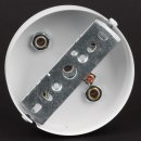 LampenBaldachin 100x25mm Metall weiß für 5 Lampenpendel mit Zugentlaster aus Metall