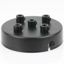 Lampen-Baldachin 100x25mm Metall schwarz mit Zugentlaster...