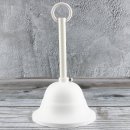 Lampen-Baldachin 90x61mm flaemisch Metall weiß mit Leuchtenaufhängung