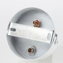 Lampen Metall Baldachin 80x25mm weiss  für 2 Lampenpendel mit Zugentlaster aus Metall
