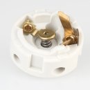 E27 Premium Porzellanfassung glasiert mit Kabel Zugentlastung M13x1 schwarz 250V/4A