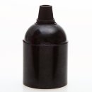 E27 Bakelit-Optik Fassung schwarz Glattmantel mit...