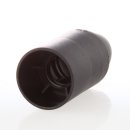 E14 Fassung schwarz Kunststoff mit Glattmantel mit Zugentlastung Quetschverbindung