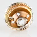 E27 Lampenfassung Metall vermessingt mit Glattmantel und Zugentlastung Keramik Innenkern 250V/4A