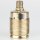 E27 Lampenfassung Metall vermessingt mit Gewindemantel und Zugentlastung gold 250V/4A