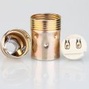 E14 Lampenfassung Metall vermessing mit Glattmantel und...