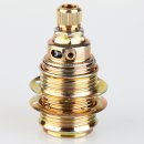E14 Lampenfassung Metall vermessingt mit Rändel Zugentlastung und 2 Schraubringe 250V/4A