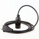 PVC Lampenpendel mit E14 Lampenfassung Kunststoff schwarz...