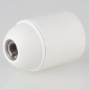 E27 Fassung Kunststoff weiß ohne Außengewinde mit Zugentlastung