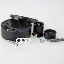 Lampen Deckenverteiler Umlenkung Affenschaukel schwarz mit 70x31,5mm Abzweig-Baldachin