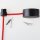 Lampen Deckenverteiler Umlenkung Affenschaukel schwarz mit 70x31,5mm Abzweig-Baldachin