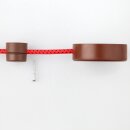 Lampen-Distanz-Aufhänger Affenschaukel braun mit 70x24mm Abzweig-Baldachin