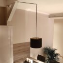 Lampen-Distanz-Aufhänger Affenschaukel braun mit 70x24mm Abzweig-Baldachin