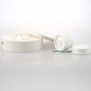 Lampen-Distanz-Aufhänger Affenschaukel Weiß mit 70x24mm Abzweig-Baldachin