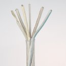 PVC-Lampenkabel Elektro-Kabel Stromkabel Rundkabel transparent 5-adrig, 5x0,75mm²  mit Stahlseil
