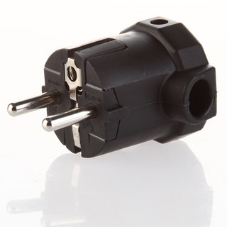 2x  Schutzkontakt Winkelstecker 3x1,5 qmm IP20 seitliche Einführung arktis braun 