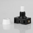 Lampen Einbauschalter Einbau-Druckschalter weiß 230V/6A(2A) 8mm Achse 1-polig
