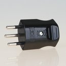 Schutzkontakt Kupplung und Stecker schwarz für die Schweiz 3-polig 10A/250V