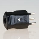 Schutzkontakt Kupplung und Stecker schwarz für die Schweiz 3-polig 10A/250V