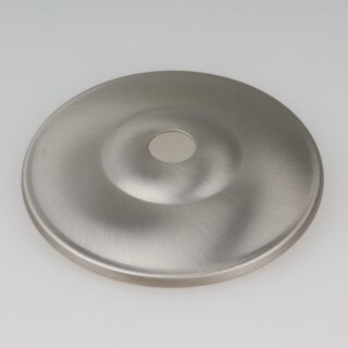 Abschluss-Scheibe Kaschierung 65x10mm flämische Form Metall Edelstahloptik für Lampen und Leuchtenbau