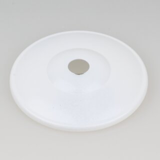 Abschluss-Scheibe Kaschierung 65x10mm flämische Form Metall weiß für Lampen und Leuchtenbau