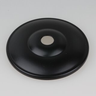 Abschluss-Scheibe Kaschierung 65x10mm flämische Form Metall schwarz für Lampen und Leuchtenbau