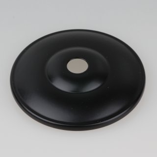 Abschluss-Scheibe Kaschierung Kuppelscheibe 65x10mm flämische Form Metall schwarz