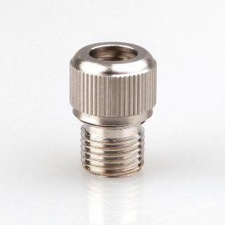 M10x1 AG Zugentlaster Zugentlastung 12x18mm 3-teilig für Kabel Metall Edelstahloptik