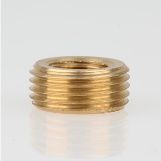 R3/8 Zoll AG auf M10x1 IG Länge 7mm Reduzier Gewinde-Adapter Messing