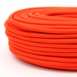 Textilkabel Orange 2-adrig 2x0,75 Schlauchleitung textilummantelt