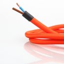 Textilkabel orange 2-adrig 2x0,75 Gummischlauchleitung...