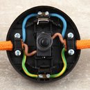 Fuß-Tretschalter Fußschalter Schnurschalter schwarz 65x30mm 250V/2A für Rundkabel