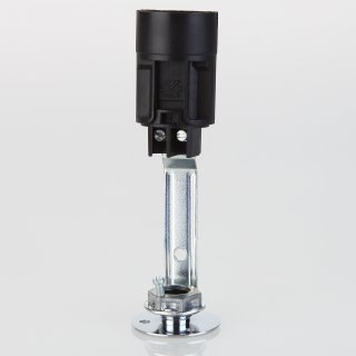 E14 Lampenfassung 85mm Kunststoff schwarz mit starren Metall-Winkel für Kronleuchter/Lüster