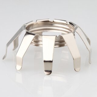 E14 Glashaltefeder Federring Federkorb Metall verzinkt 55x20mm ohne Flansch für Metallfassung