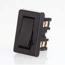 Einbau-Wippschalter schwarz 1-polig EIN/AUS 20x14,2mm 250V/2A Schraubanschluss