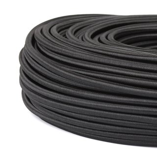 Textilkabel-Stoffkabel schwarz 3-adrig 3x0,75 mit...