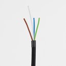 Textilkabel-Stoffkabel schwarz 3-adrig 3x0,75 mit...