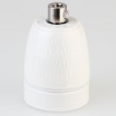 E27 Premium Porzellanfassung glasiert mit Kabel...