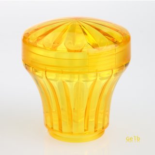 Höpler E14/230V Fassung Diamantschliffkappen-Set gelb Schausteller Kirmes Beleuchtung