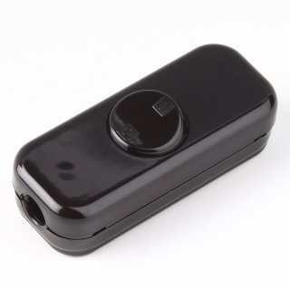 Schnurschalter Schnur-Zwischenschalter Handschalter schwarz 80x33mm 2-polig 250V/10A Kopp