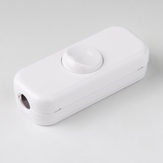 Schnurschalter Schnur-Zwischenschalter Handschalter weiß 80x33mm 2-polig 250V/10A Kopp