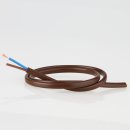 PVC Lampenkabel Elektro-Kabel Stromkabel Flachkabel braun...