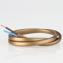 PVC Lampenkabel Elektro-Kabel Stromkabel Flachkabel gold...