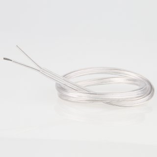 PVC-Lampenkabel Elektro-Kabel Stromkabel Rundkabel transparent 2-adrig, 2x0,75mm² H03 VV-F Durchmesser 5,5mm