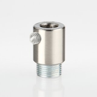 Zugentlastung Edelstahloptik (Nickel matt) mit M13x1 Außengewinde für Kabel