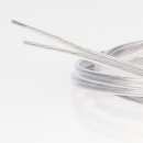 PVC/FEP-Lampenkabel Elektro-Kabel Stromkabel Flachkabel transparent 2-adrig, 2x0,75mm² LiVz6YYw superdünn