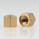 M6 Abschlussknopf Zierknopf 10x9mm Sechskant Messing DIN...