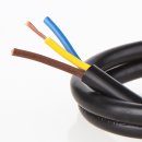 PVC-Lampenkabel Elektro-Kabel Stromkabel Rundkabel schwarz 3-adrig, 3x0,75mm² H03 VV-F